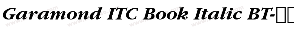 Garamond ITC Book Italic BT字体转换